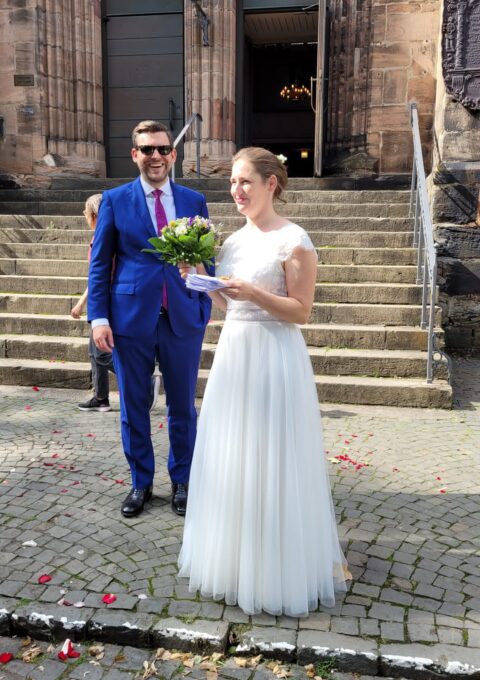 Second Hand Brautkleid Aire Barcelona A-Linie Gr. 38 Foto 1