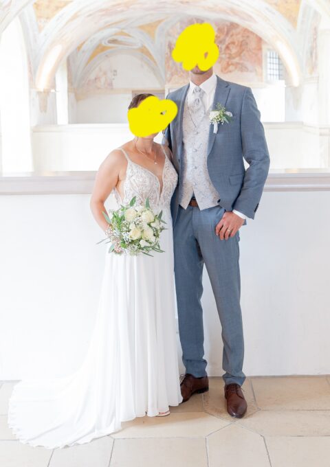 Second Hand Brautkleid Diane Legrand Aus der Kollektion 2024 A-Linie Gr. 36 Foto 1