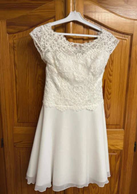 Second Hand Brautkleid Modeca Minikleid Gr. 36 Neu & ungetragen Foto 1