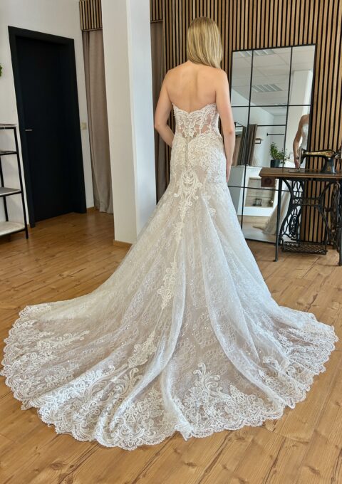 Second Hand Brautkleid KennethWinston 1883 Fit and Flare Gr. 36 Foto 1