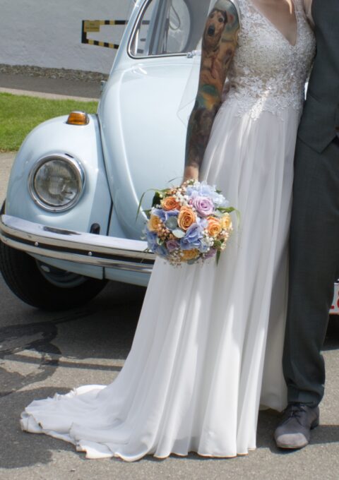 Second Hand Brautkleid Amera Vera Einmal Prinzessin A-Linie Gr. 38 Mageschneidert Foto 1