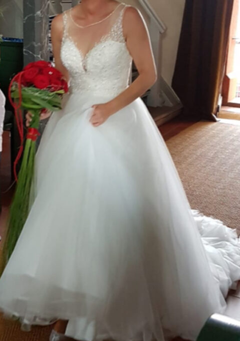 Second Hand Brautkleid Justin Alexander 8886 Prinzessin Gr. 38 Foto 1