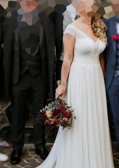 Second Hand Brautkleid Daniela Di Marino Boho Gr. 38 Mageschneidert Foto 1
