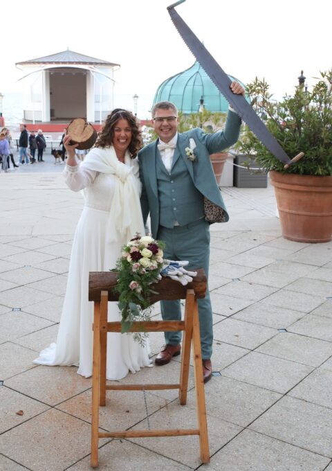 Second Hand Brautkleid Dama Couture A-Linie Gr. 42 Foto 1