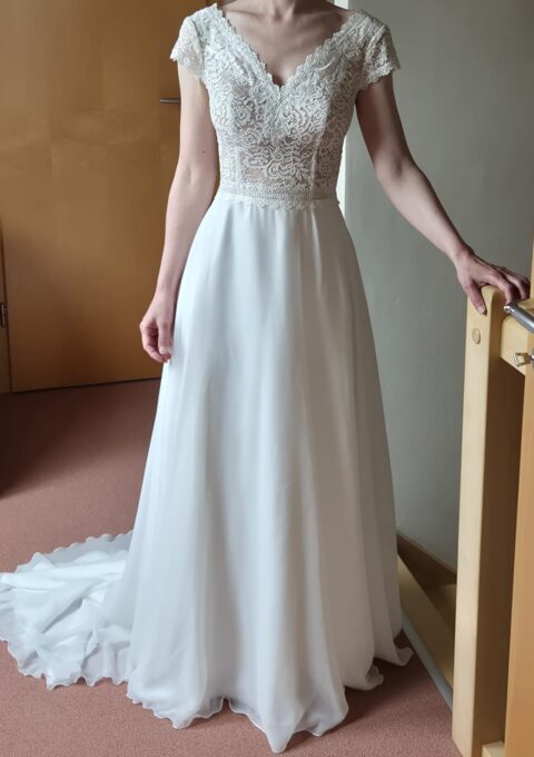 Second Hand Brautkleid Très Chic MTL23105 A-Linie Gr. 34 Neu & ungetragen Foto 1