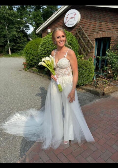 Second Hand Brautkleid Bianca Vita Jumpsuit Gr. 40 Foto 1