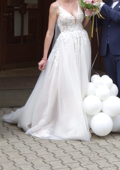 Second Hand Brautkleid Novabella A-Linie Gr. 38 Foto 1