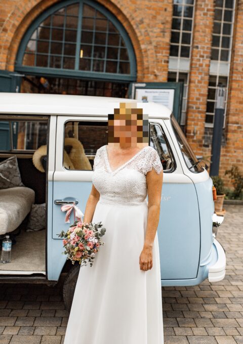 Second Hand Brautkleid Bianco Evento Natalie A-Linie Gr. 46 Foto 1