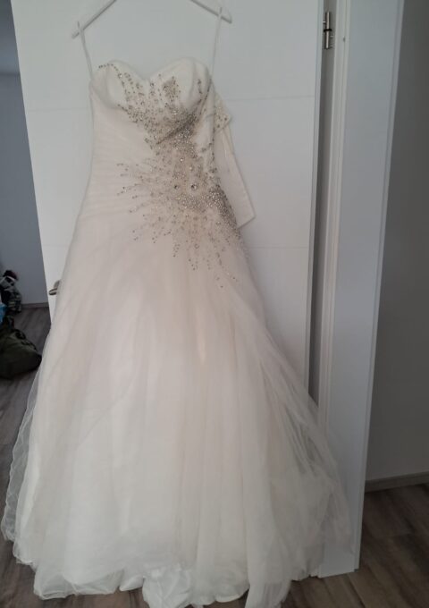 Second Hand Brautkleid A-Linie Gr. 38 Maßgeschneidert Foto 1