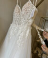 Second Hand Brautkleid Bianco Evento A-Linie Gr. 44 Neu & ungetragen Foto 8