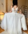 Second Hand Brautkleid Bianco Evento A-Linie Gr. 44 Neu & ungetragen Foto 2