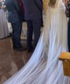 Second Hand Brautkleid maßgeschneidert Fit and Flare Gr. 42 Foto 4