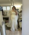 Second Hand Brautkleid maßgeschneidert Fit and Flare Gr. 42 Foto 1