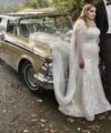 Second Hand Brautkleid maßgeschneidert Fit and Flare Gr. 42 Foto 2