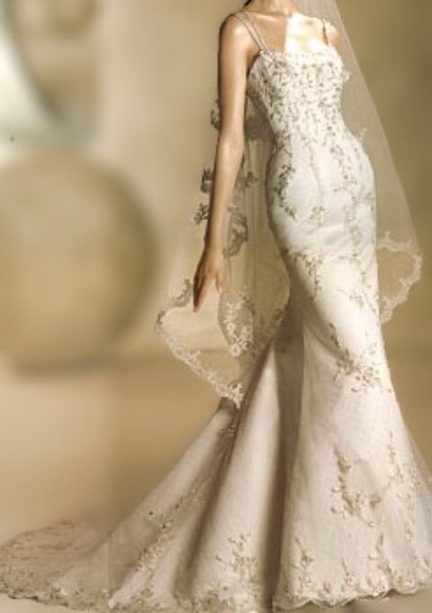 Second Hand Brautkleid La Sposa Palmer Meerjungfrau Gr. 38 Foto 1