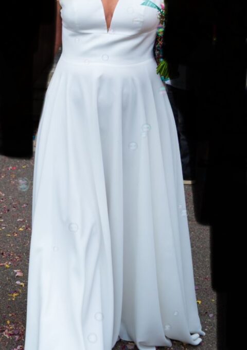 Second Hand Brautkleid Bianco Evento Pola A-Linie Gr. 44 Foto 1