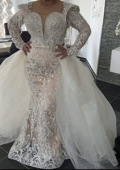 Second Hand Brautkleid Türkei Meerjungfrau Gr. 40 Foto 1