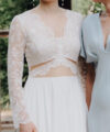 Second Hand Brautkleid Victoria Rüsche Fit and Flare Gr. 34 Foto 1