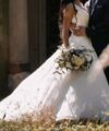 Second Hand Brautkleid Agora 16-20 A-Linie Gr. 38 Foto 4