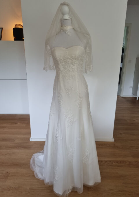 Second Hand Brautkleid Ich habe es im Brauthaus Starp in Verl gekauft A-Linie Gr. 36 Maßgeschneidert Foto 1