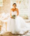 Second Hand Brautkleid White One / St. Patrick / Pronovias Jadelin BN TL&TLMB&ORG Corse Prinzessin Gr. 44 Foto 1