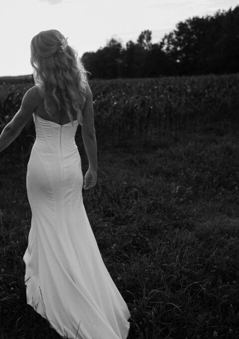 Second Hand Brautkleid Modeca Fit and Flare Gr. 36 Mageschneidert Foto 1