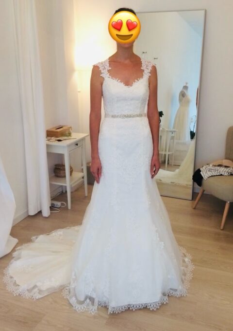 Second Hand Brautkleid glantine Crations 13394-1 Fit and Flare Gr. 38 Foto 1