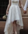 Second Hand Brautkleid Ann Angelex Vokuhila Gr. 34 Foto 2