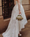 Second Hand Brautkleid Ann Angelex Vokuhila Gr. 34 Foto 1