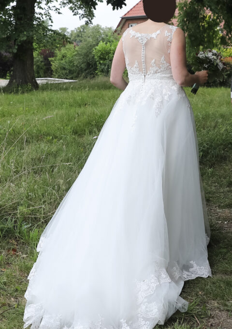 Second Hand Brautkleid Weise Fashion Prinzessin Gr. 48 Maßgeschneidert Foto 1