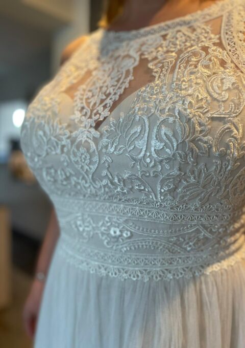 Second Hand Brautkleid Weise Fashion A-Linie Gr. 44 Neu & ungetragen Foto 1