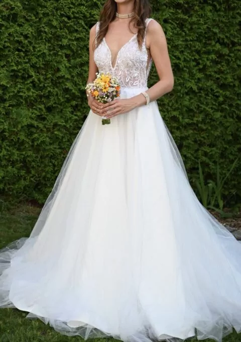 Second Hand Brautkleid A-Linie Gr. 36 Neu & ungetragen Foto 1