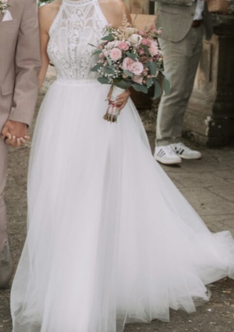 Second Hand Brautkleid Mode de Pol Boho Gr. 36 Foto 1