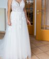 Second Hand Brautkleid Rosa Clara Carpi A-Linie Gr. 38 Maßgeschneidert Foto 1