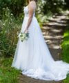 Second Hand Brautkleid Rosa Clara Carpi A-Linie Gr. 38 Maßgeschneidert Foto 7