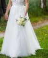Second Hand Brautkleid Rosa Clara Carpi A-Linie Gr. 38 Maßgeschneidert Foto 6