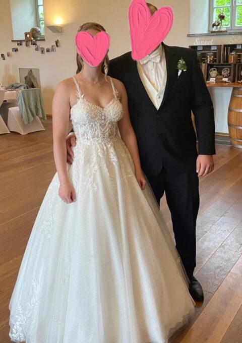 Second Hand Brautkleid Weise Fashion Prinzessin Gr. 36 Foto 1