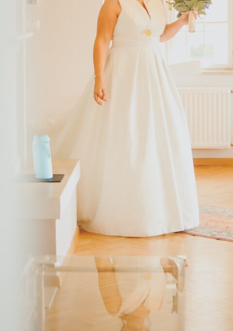 Second Hand Brautkleid Luna Novias Yvette A-Linie Gr. 46 Foto 1
