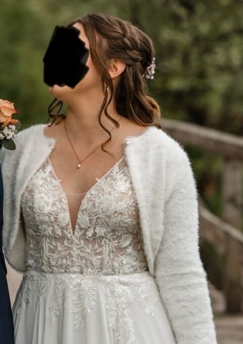 Second Hand Brautkleid Bianco Evento Limited Edition Amethyst A-Linie Gr. 40 Foto 1