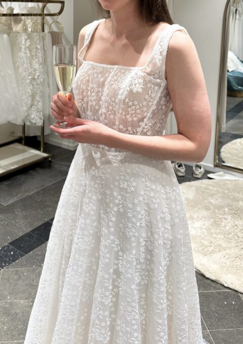 Second Hand Brautkleid Alma Novia Nuisa A-Linie Gr. 36 Neu & ungetragen Foto 1