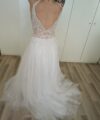 Second Hand Brautkleid Maßgeschneidert A-Linie Gr. 42 Neu & ungetragen Foto 3