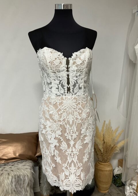 Second Hand Brautkleid Lillian West 66257 Minikleid Gr. 34 Foto 1