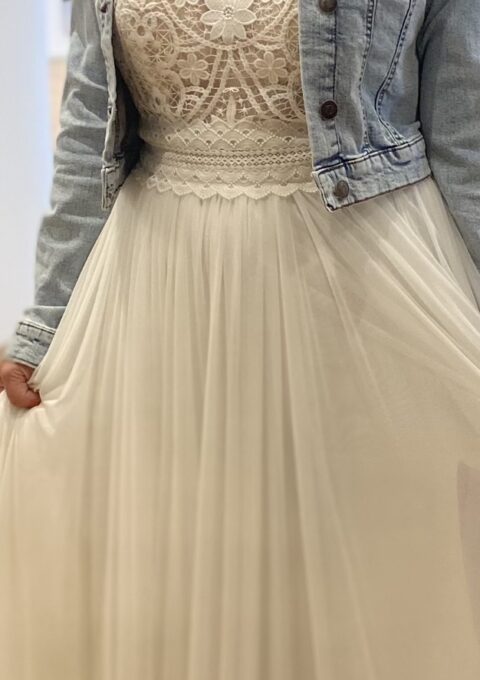 Second Hand Brautkleid Boho Gr. 38 Maßgeschneidert Foto 1