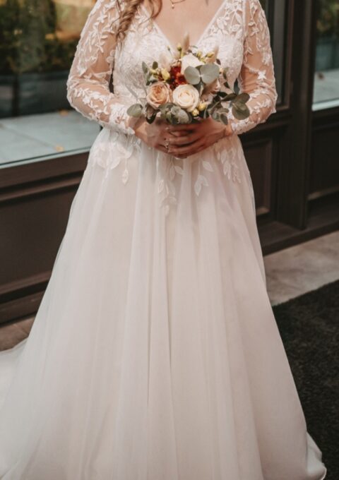 Second Hand Brautkleid Brautmodengeschäft A-Linie Gr. 40 Foto 1