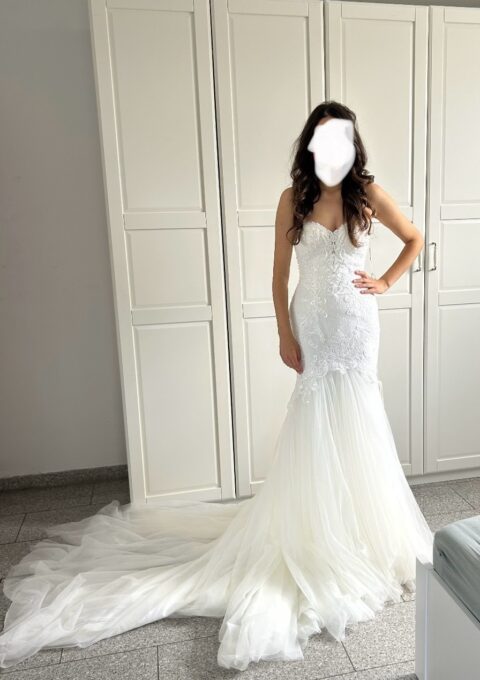 Second Hand Brautkleid Pronovias Miler Meerjungfrau Gr. 36 Neu & ungetragen Foto 1