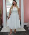 Second Hand Brautkleid Bianco Evento Standesamt Gr. 46 Neu & ungetragen Foto 2