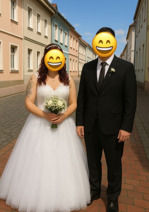 Second Hand Brautkleid Herrmann Dresden Prinzessin Gr. 38 Foto 1