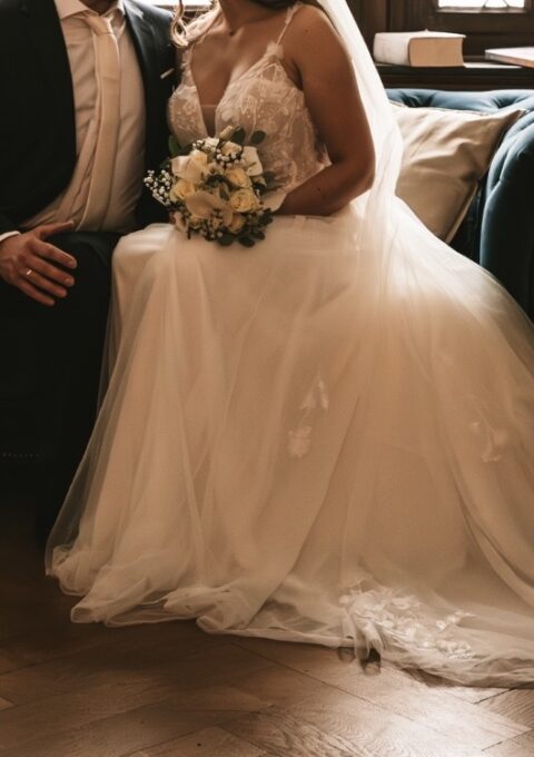 Second Hand Brautkleid Lina Becker Lina Becker A-Linie Gr. 38 Maßgeschneidert Foto 1