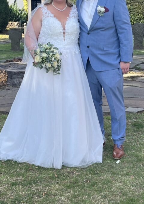 Second Hand Brautkleid Brautnest A-Linie Gr. 52 Foto 1