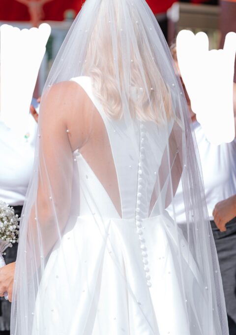 Second Hand Brautkleid Trs Chic MTL25232 A-Linie Gr. 38 Mageschneidert Foto 1